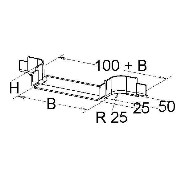 Niedax GFK-Anbau-T-Stück KPSS 50.100/P