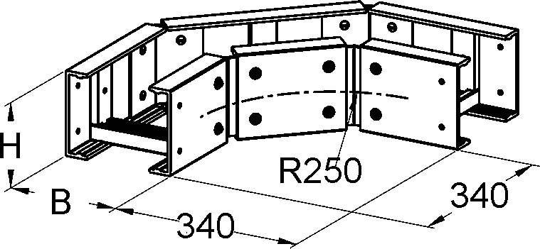 Niedax GFK-Bogen 90Grad ULB 100.450