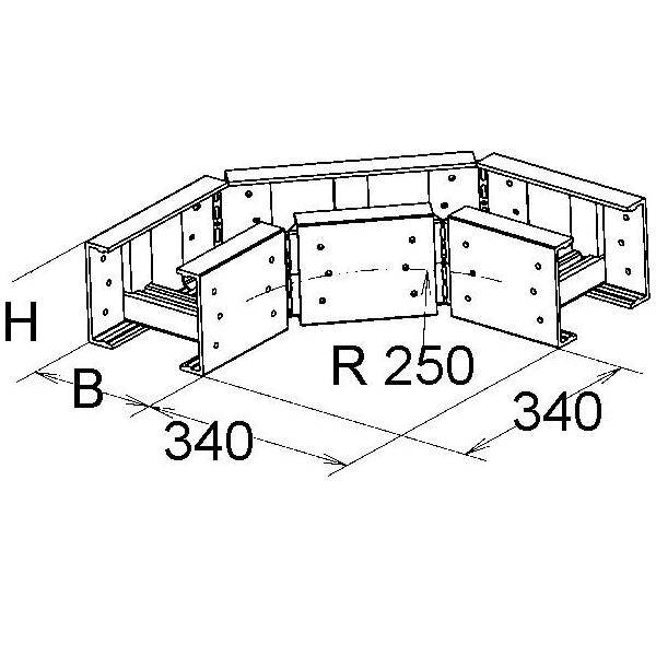 Niedax GFK-Bogen 90Grad ULB 53.200