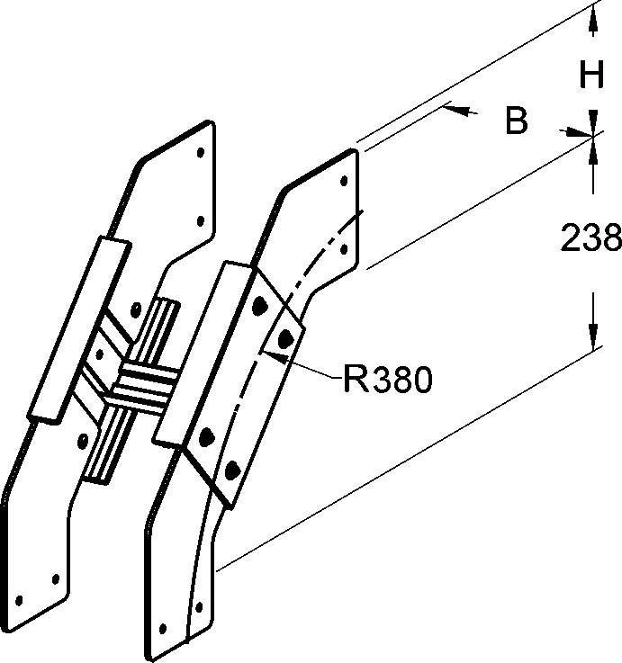 Niedax GFK-Bogen ULBA 100.150