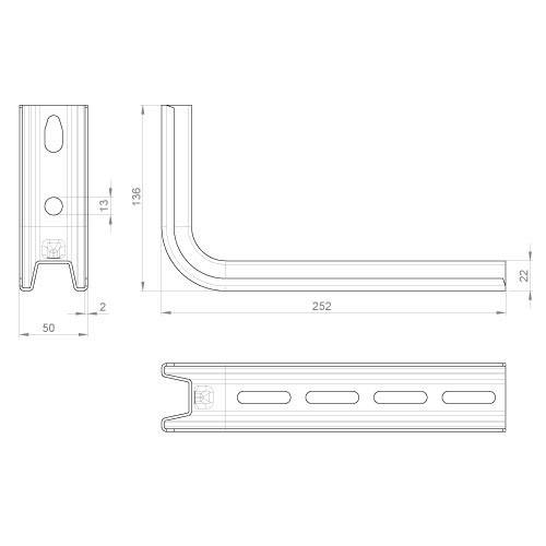 10 Stk. Unex Tragkonsole 66206