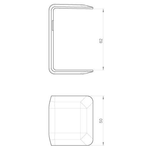 50 Stk. Unex Deckelklemme 66845