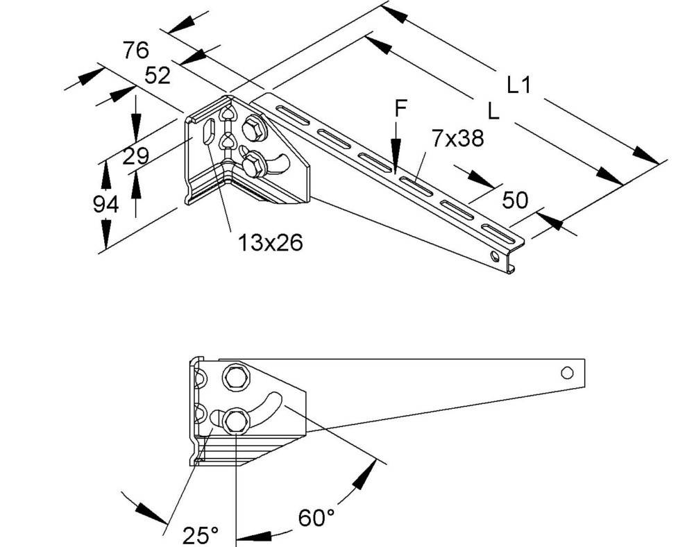 Niedax Wandausleger KTVW 250 F