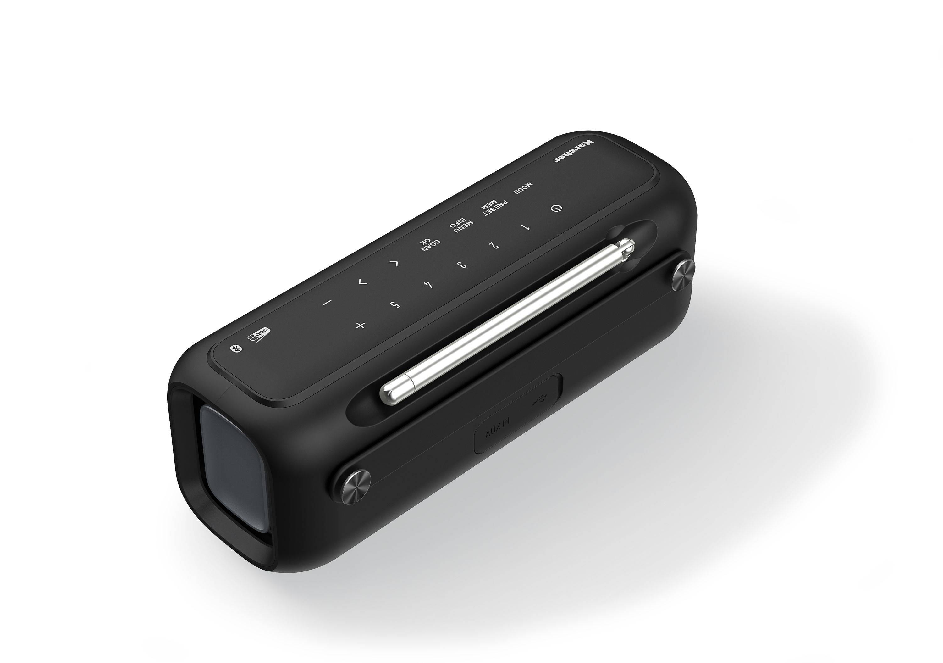 Karcher DAB Go tragbarer Bluetooth Lautsprecher & Digitalradio DAB+ / UKW Radio mit 2,4" Farbdisplay/ 5 Watt Stereo-Sound