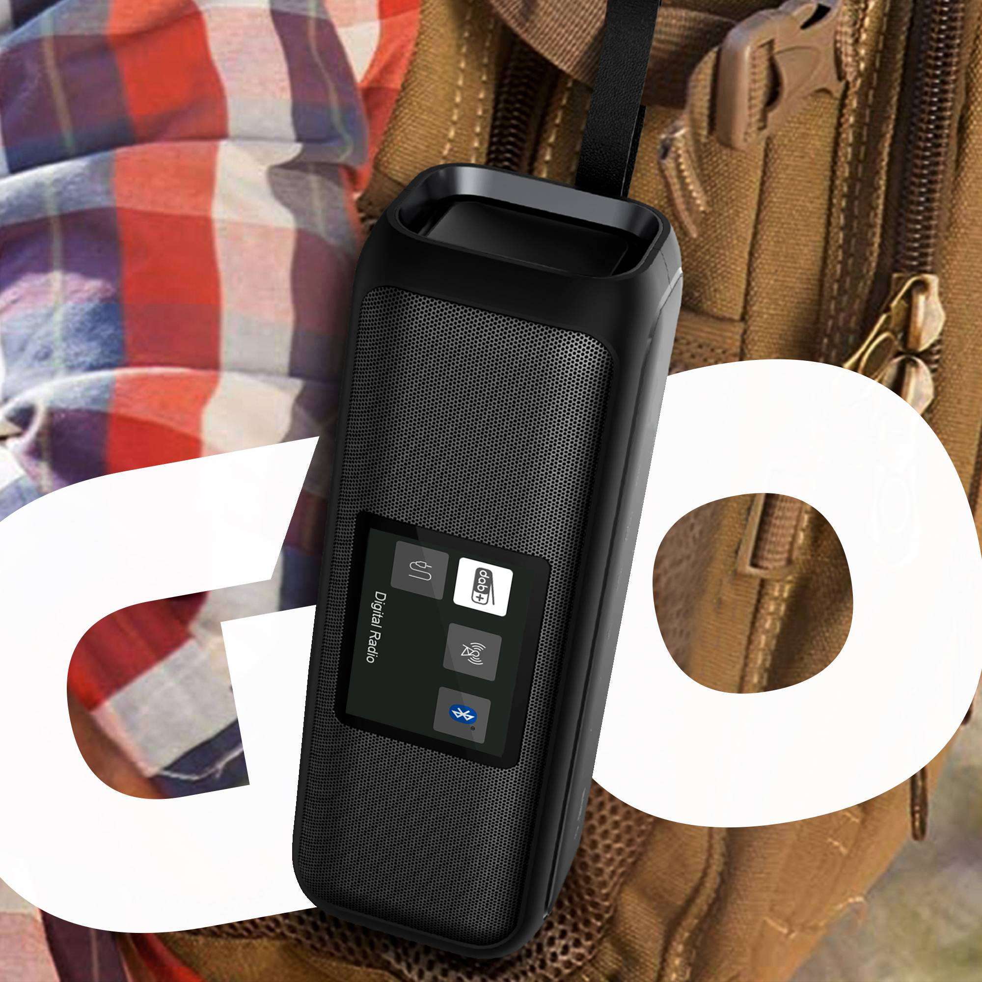 Karcher DAB Go tragbarer Bluetooth Lautsprecher & Digitalradio DAB+ / UKW Radio mit 2,4" Farbdisplay/ 5 Watt Stereo-Sound