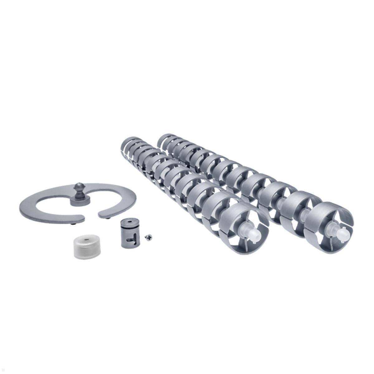 TecLines TKS002S Kabelschlange Set 100 cm mit Tischbefestigung und Bodenplatte, ...