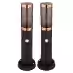 Standleuchte Außenbeleuchtung Sockelleuchte rauch Kupfer Außen mit Bewegungsmelder Garten Stehlampe, Edelstahl Kunststoff, 1x E27, DxH 7,6x45 cm, 2e Standleuchte Außenbeleuchtung Sockelleuchte rauch Kupfer Außen mit Bewegungsmelder Garten Stehlampe, Edelstahl Kunststoff, 1x E27, DxH 7,6x45 cm, 2e