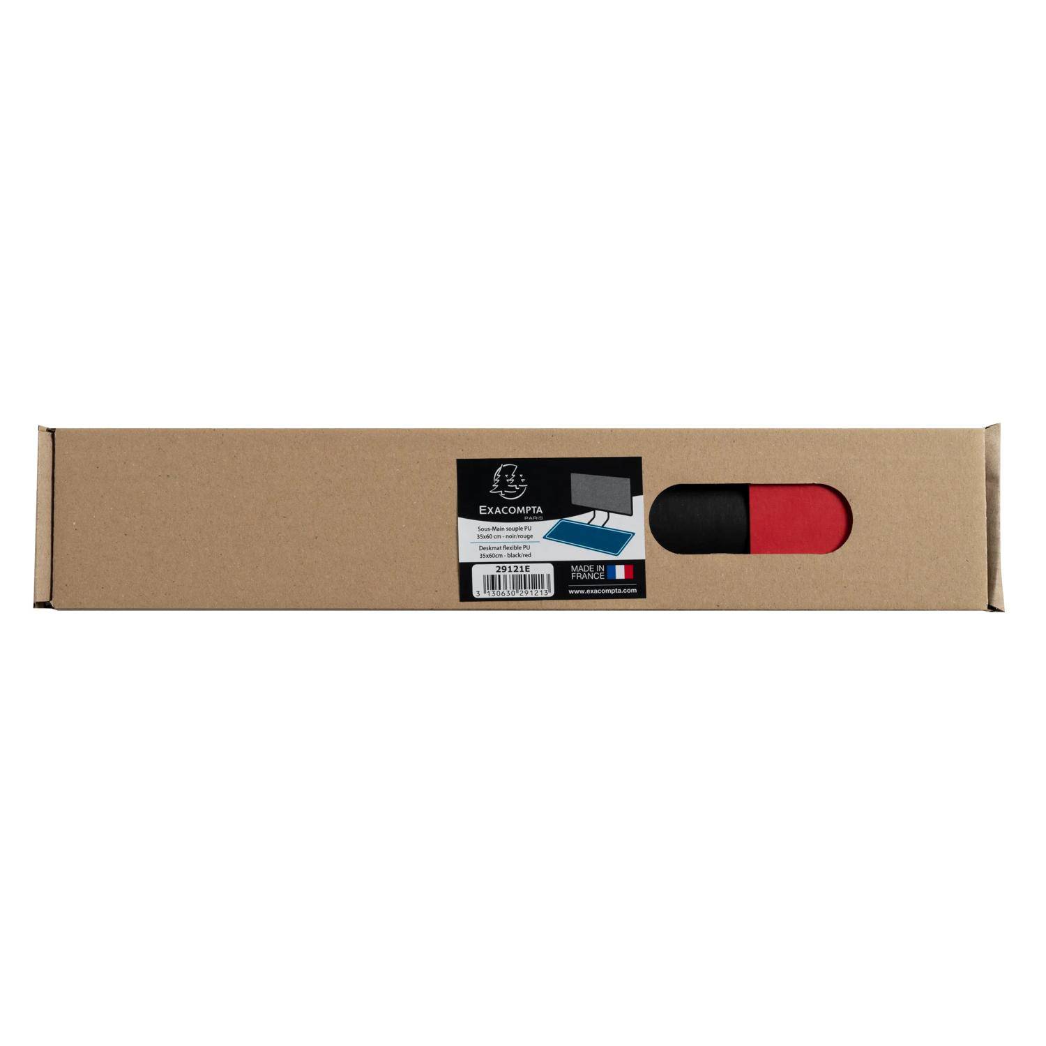 Exacompta Schreibunterlage 35x60 cm weich/flexibel PU Schwarz/rot 29121E