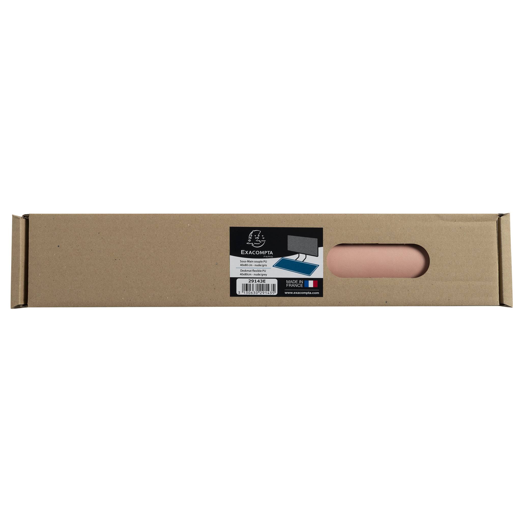 Exacompta Schreibunterlage 40x80 cm weich/flexibel PU Nude/Grau 29143E