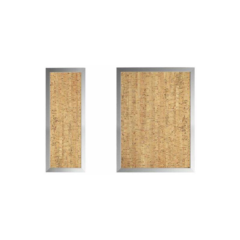 Bi-Office Design-Korktafel, 600 x 400 mm, silber