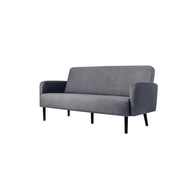 Sofa LISBOA LC3PT.01.14 3Sitzer Stoff schwarz/grau