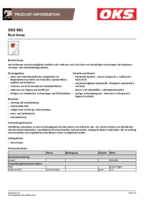 Aktiv Rostlöser OKS 661 250ml Spraydose OKS