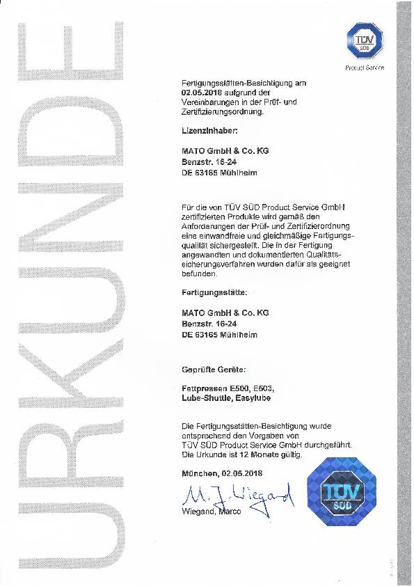 Hebelfettpresse Business-Class f.400g Kartuschen/loses Fett 500 cm³ MATO