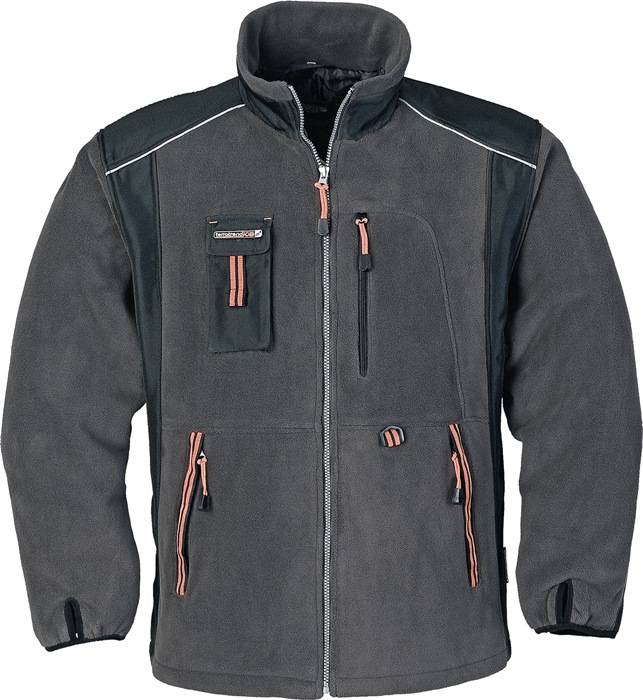 Fleecejacke Gr.XL dunkelgrau/schwarz/orange TERRATREND