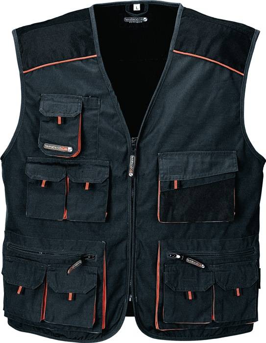 Weste Gr.52 dunkelgrau/schwarz/orange TERRATREND
