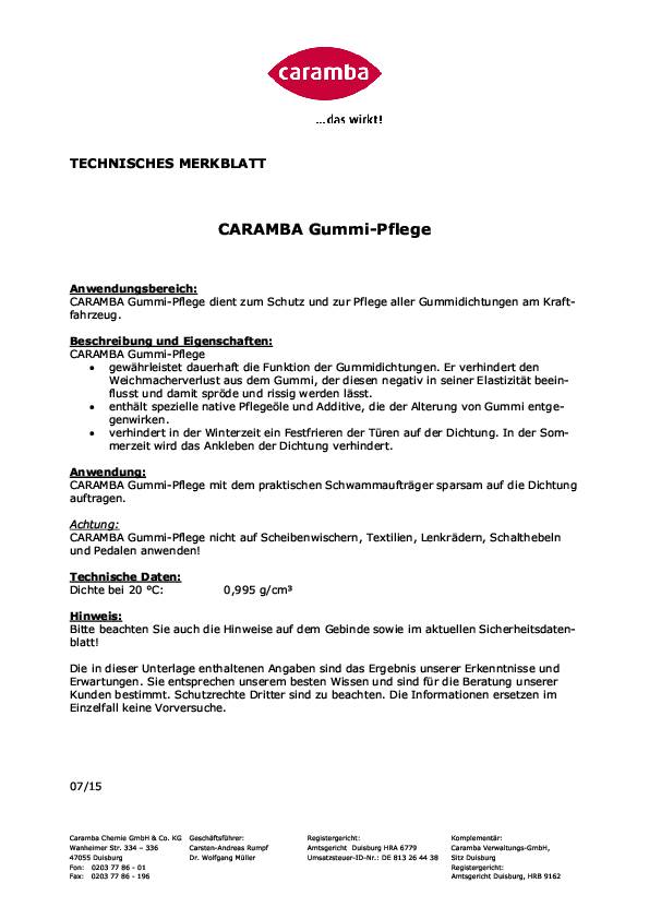 Gummipflege Power Protect 75ml Stift CARAMBA