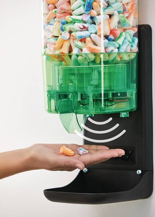 Gehörschutzspender PlugStation TouchFree m.Füllung Spark Plugs (500 Paar) MOLDEX