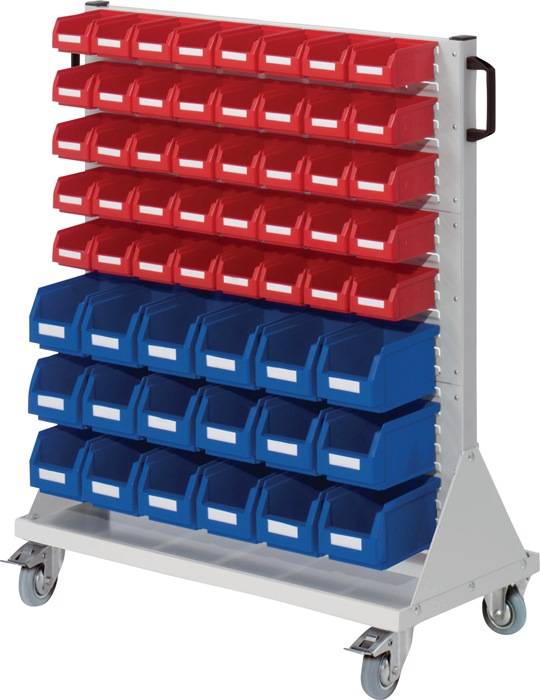 Rollwagen RasterMobil H1230xB1000xT500mm grau KastenxGr18xGr6, 40xGr7 RASTERPLAN