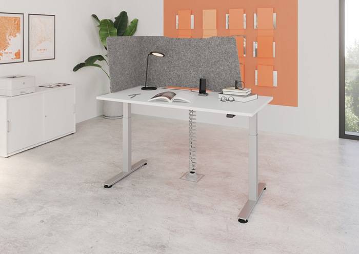 Akustik-Einhausung 2-s.grau-meliert B1275xH605mm HAMMERBACHER