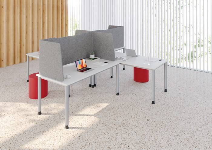 Akustik-Einhausung 3-seitig grau-meliert B1140xH605mm HAMMERBACHER