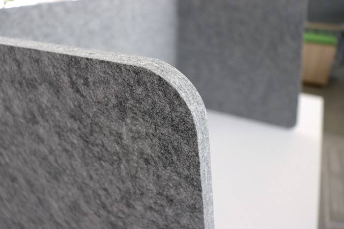 Akustik-Einhausung 3-seitig grau-meliert B1140xH605mm HAMMERBACHER