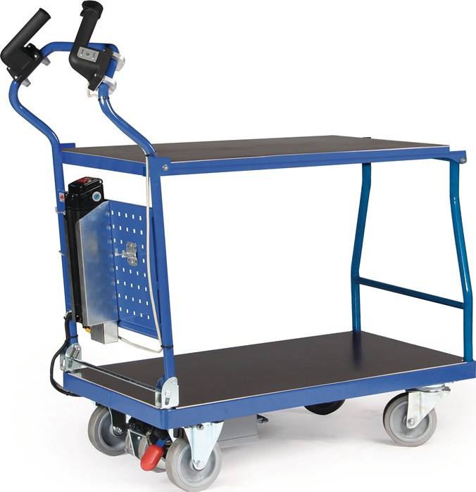 Tischwagen 2 Ladeflächen L1000xB600mm enzianblau Trgf.500kg klappbar PROTAURUS