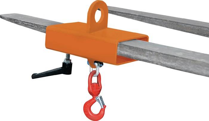 Lasthaken Trgf.2000kg gelborange lack.f.Gabelstapler u.Kran BAUER