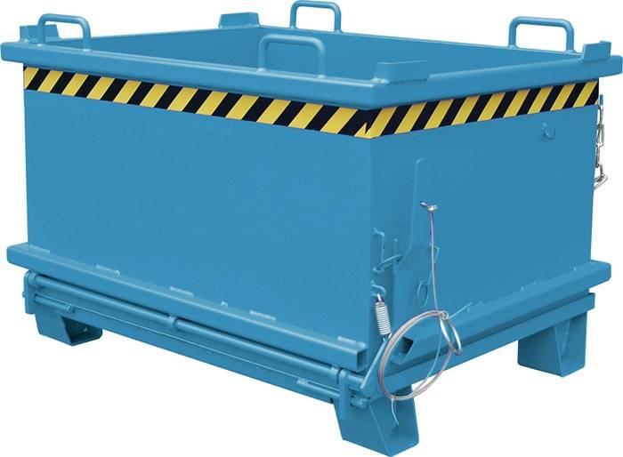 Klappbodenbehälter 0,5 m³ L1035xB1310xH700mm lack.lichtblau