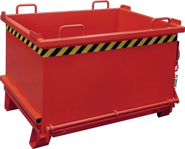 Klappbodenbehälter 0,75 m³ L1035xB1310xH930mm lack.feuerrot