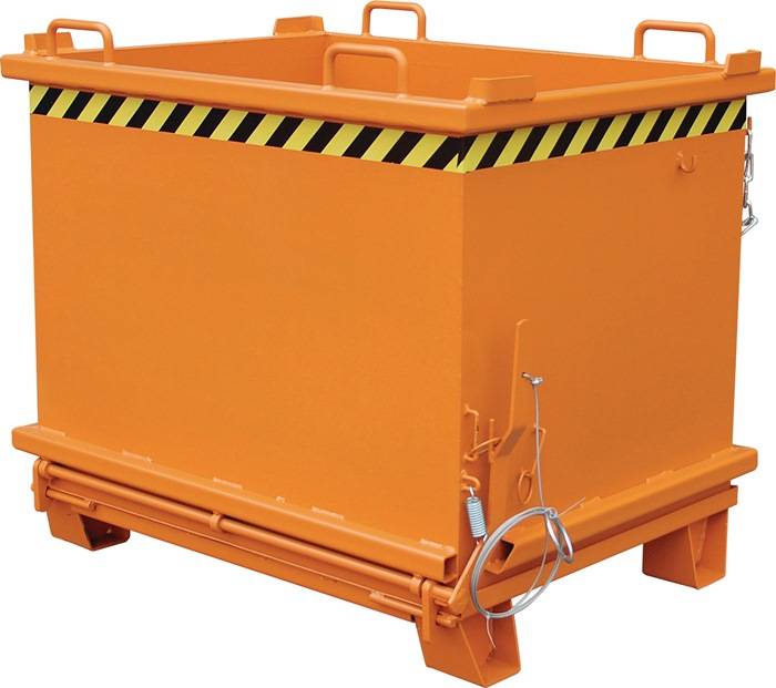 Klappbodenbehälter 1,0 m³ L1035xB1310xH1160mm lack.gelborange