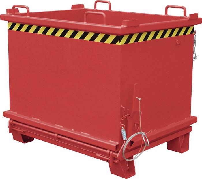 Klappbodenbehälter 1,0 m³ L1035xB1310xH1160mm lack.feuerrot