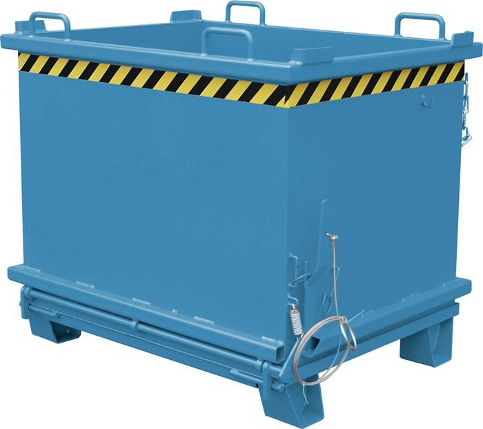 Klappbodenbehälter 1,0 m³ L1035xB1310xH1160mm lack.lichtblau