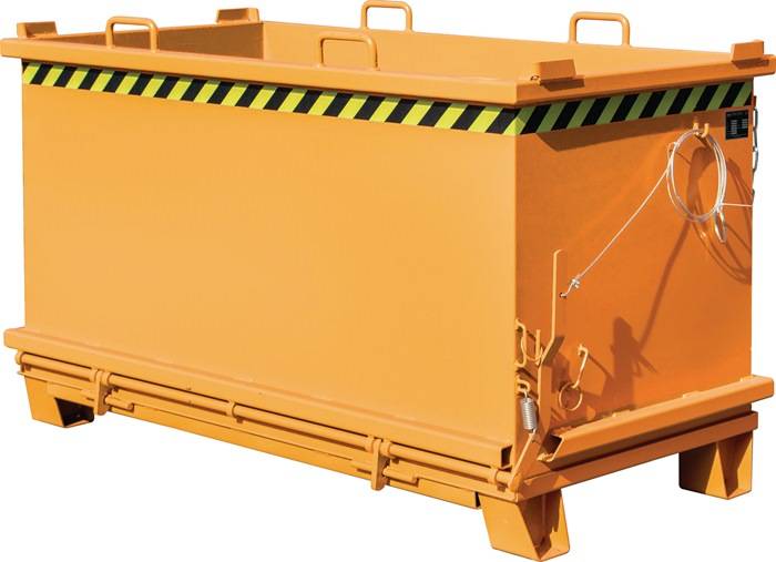 Klappbodenbehälter 1,5 m³ L1035xB1910xH1160mm lack.gelborange