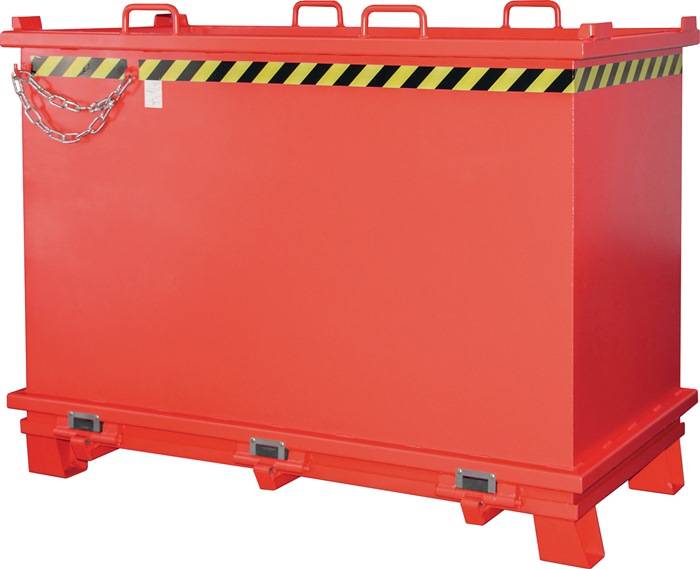 Klappbodenbehälter 2,0 m³ L1035xB1910xH1465mm lack.feuerrot