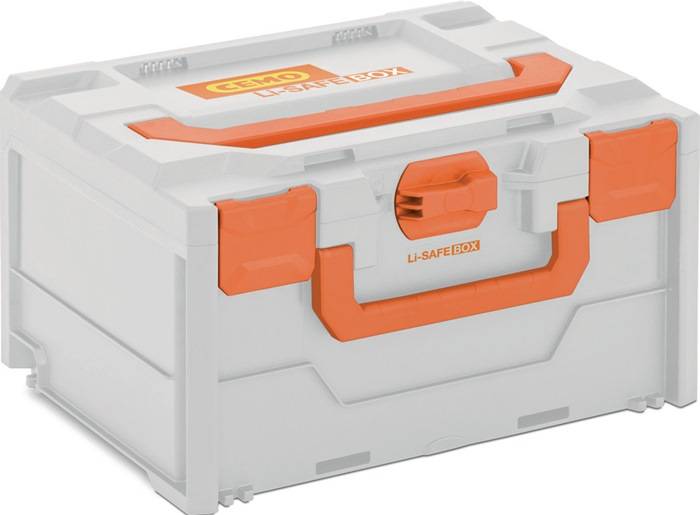 Akku-Systembrandschutzboxen Li-SAFE 2-S L300xB400xH215mm 2 Griffe grau/orange