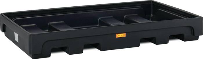 Regalwanne L2180xB1320xH280mm PE schwarz o.Gitterrost 520l CEMO