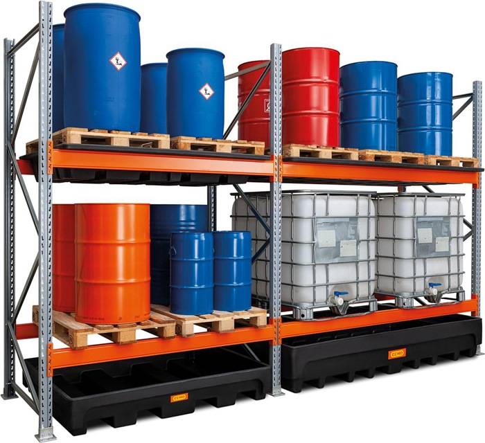 Regal-Einhängewannen 230l L2620xB1300xH165mm PE LDPE o.Rost CEMO