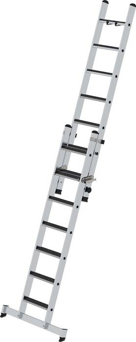 Schiebeleiter Alu.Stufen 2x7 Arbeits-H.max4400mm clip-step R13 Auflage 18kg MUNK