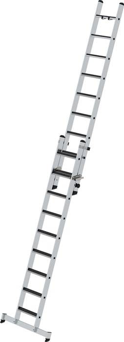 Schiebeleiter Alu.Stufen 2x9 Arbeits-H.max4450mm clip-step R13 Auflage MUNK