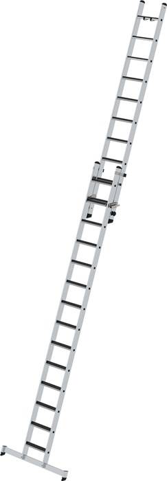 Schiebeleiter Alu.Stufen 1x14+1x10 Arbeits-H.b.ca.7000mm clip-step R13 Auflage