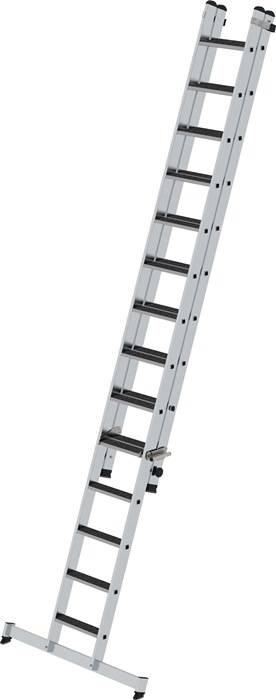 Schiebeleiter Alu.Stufen 1x14+1x10 Arbeits-H.b.ca.7000mm clip-step R13 Auflage