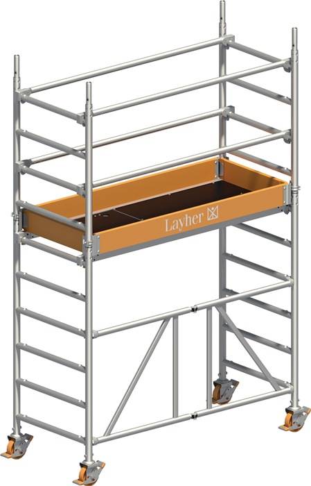 Fahrgerüst Zifa P2 Arbeits-B750xL1800mm Alu.Gerüsthöhe 2830mm 2 kN/m² LAYHER