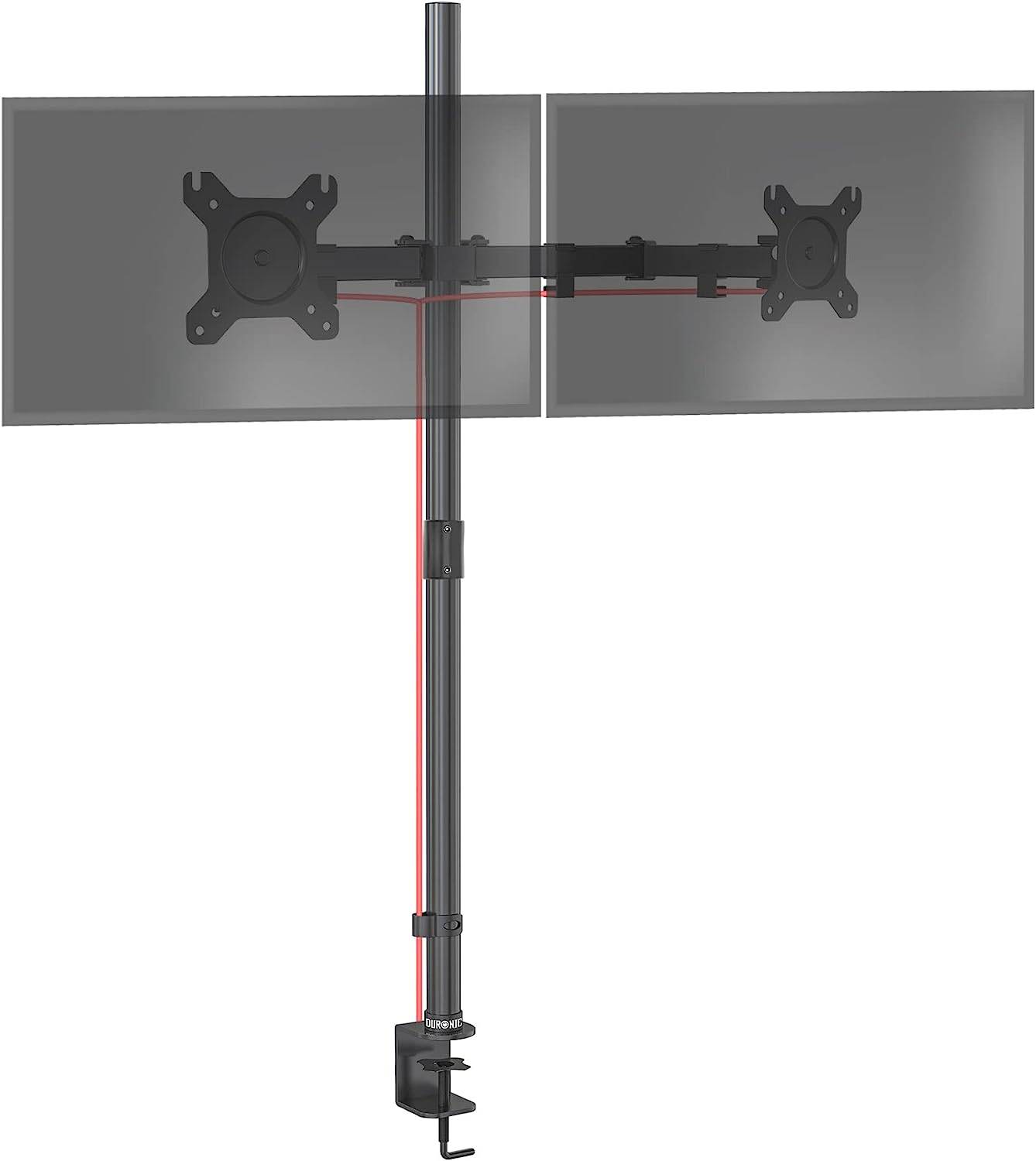 Duronic DMT152 Monitorarm 100 cm für 27 Zoll - 8kg Kapazität - Verstellbar in Höhe, Neigung und Drehung - VESA 75/100