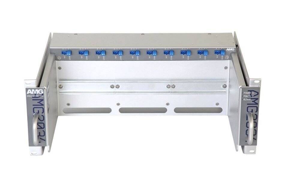 AMG2034-12-RP-AD, Baugruppenträger für AMG Hutschienengeräte, ausziehbar, 4HE, 19", 90-264VAC IEC