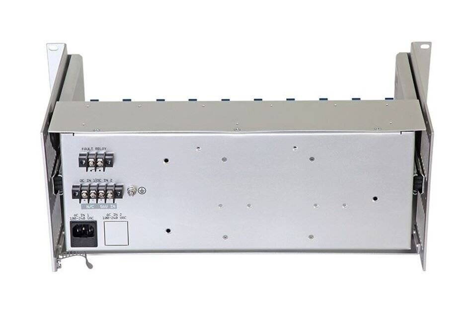 AMG2034-56-RP-AD, Baugruppenträger für AMG Hutschienengeräte, ausziehbar, 4HE, 19", 10 x 56VDC