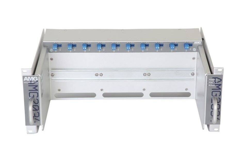 AMG Systems AMG2034-56-RP-AD, Baugruppenträger für AMG Hutschienengeräte, ausziehbar, 4HE, 19", 10 x 56VDC