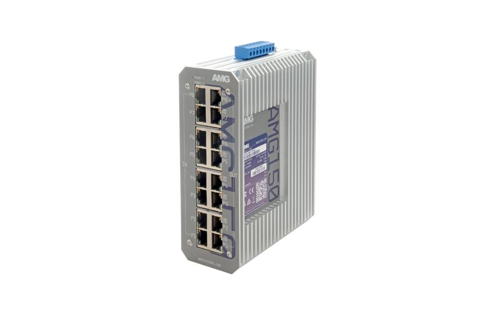 AMG Systems AMG150-8GAT-P240, Industrieller PoE-Injektor, 8x 10/100/1000BT RJ45 mit 30W PoE gemäß 802.3at