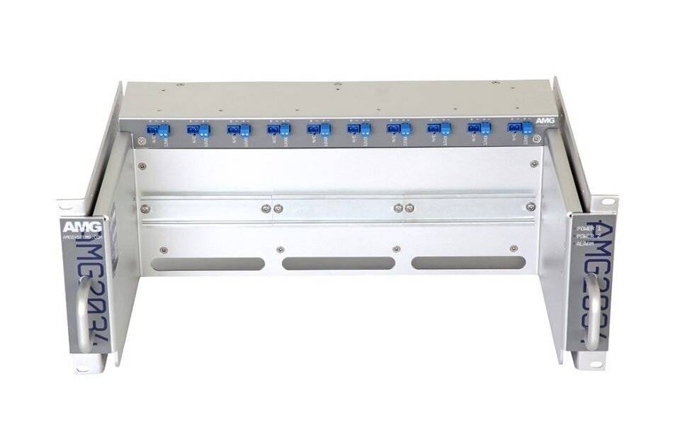 AMG2034-12-RP-AA, Baugruppenträger für AMG Hutschienengeräte, ausziehbar, 4HE, 19", 90-264VAC IEC