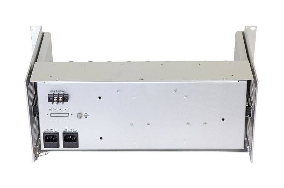 AMG Systems AMG2034-12-RP-AA, Baugruppenträger für AMG Hutschienengeräte, ausziehbar, 4HE, 19", 90-264VAC IEC