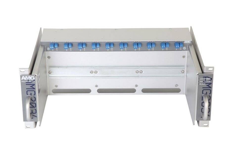 AMG Systems AMG2034-1256-DD, Baugruppenträger für AMG Hutschienengeräte, ausziehbar, 4HE, 19", 1 x 12VDC, 1 x 56VDC